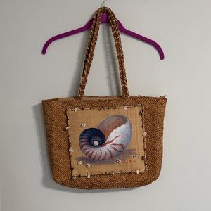 Elegant Brown Nautical Tote Bag